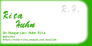 rita huhn business card